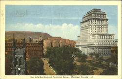 Sun Life Building And Dominion Square Montreal, PQ Canada Quebec Postcard Postcard