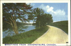 Greetings From Amherstburg Postcard