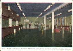 Main Lounge At Airport Terminal Building Gander, NL Canada Newfoundland and Labrador Postcard Postcard