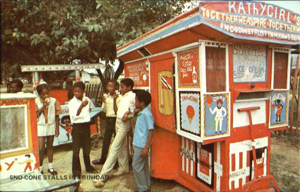 Sno-Cone Stalls In Trinidad Caribbean Islands