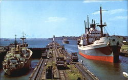 Gatun Locks - Panama Canal Scenic, Panama Postcard Postcard