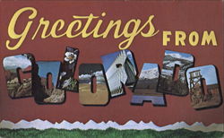 Greetings From Colorado Scenic, CO Postcard Postcard