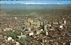 Air View Of Downtown Denver Postcard