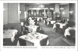 Charles French Restaurant, Sixth Ave bet. 10th & 11th Sts. Postcard