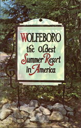 Sign Entering Wolfeboro Postcard