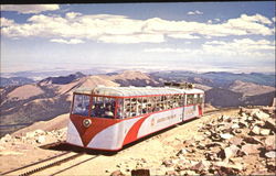 Cog Railroad At Pikes Peak Scenic, CO Postcard Postcard