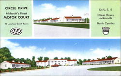 Circle Drive Motor Court, Ocean Hiway U. S. 17 Jacksonville, NC Postcard Postcard