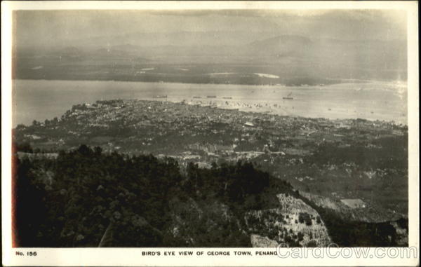 Bird's Eye View Of George Town Penang Malaysia Southeast Asia