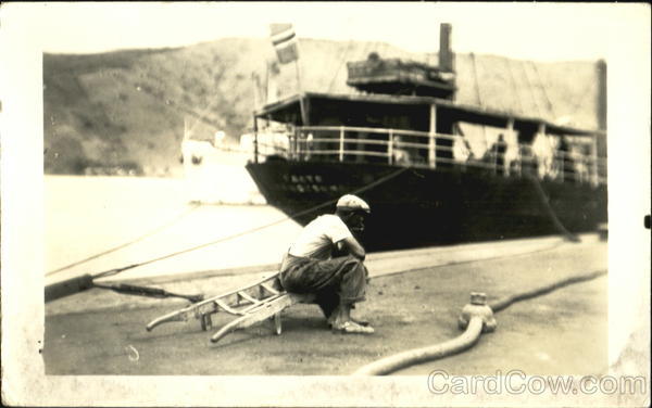 Man at Dock Virgin Islands Caribbean Islands
