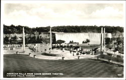 American Falls From Oakes Garden Theatre Postcard