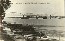 Mississippi River Front Louisiana, MO Postcard Postcard