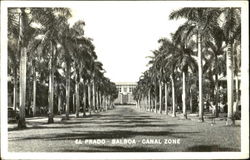 El Prado, Canal Zone Postcard