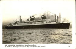 S.S. America Postcard