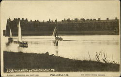 5th Beach Hotel & Embankment  Pwllheli, Wales Postcard Postcard