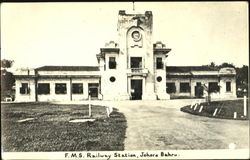 F. M. S. Railway Station Johore Bahru, Malaysia Southeast Asia Postcard Postcard
