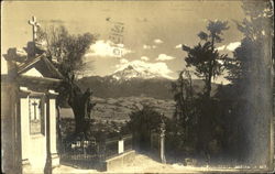 Mountain view in Mexico from cemetery Postcard
