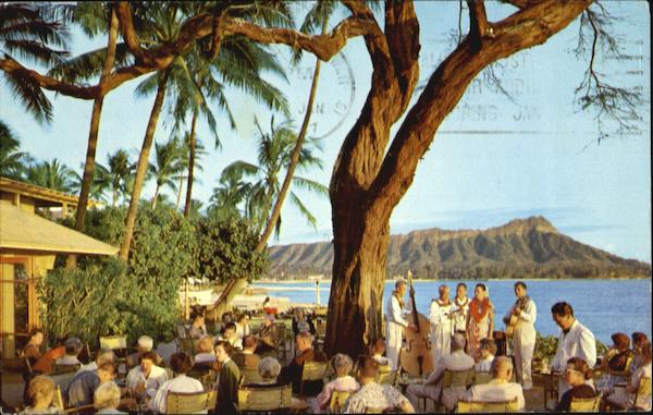 Diamond Head Terrace Of The Halekulani Hotel Waikiki Hawaii