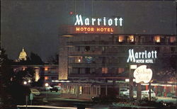 Marriott Motor Hotel, Twin Bridges U.S. 1 & I-95 Postcard