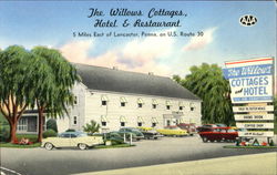 The Willows Cottages Hotel & Restaurant Lancaster, PA Postcard Postcard