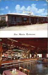 Hall's Blue Marlin Restaurant, Highway #1 Key Largo, FL Postcard Postcard