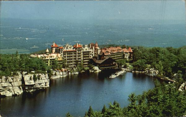 View Of House And Catskills, Lake Mohonk New Paltz New York