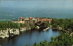 View Of House And Catskills, Lake Mohonk New Paltz, NY Postcard Postcard