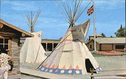 Indian Teepees Fort Macleod, AB Canada Alberta Postcard Postcard