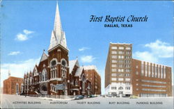 First Baptist Church Dallas, TX Postcard Postcard