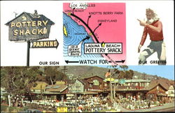 Pottery Shack Laguna Beach, CA Postcard Postcard