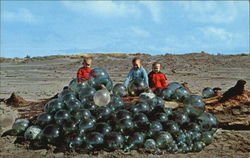 Japanese Glass Balls Postcard