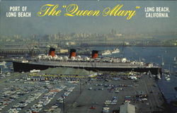 Superliner Queen Mary At Pier E Long Beach, CA Postcard Postcard