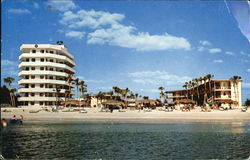 Three Crowns And Azure Tides Hotel Courts, Lido Beach Postcard