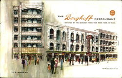 The Berghoff Restaurant, 17 W. Adams St and 123 N. Wabash Ave Postcard