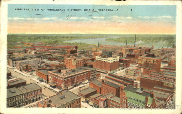Airplane View Of Wholesale District Omaha Nebraska
