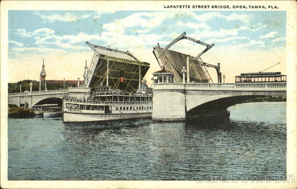 Lafayette Street Bridge Open Tampa Florida