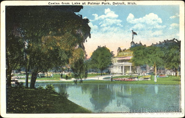 Casino From Lake At Palmer Park Detroit Michigan