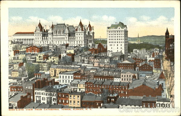 Bird's Eye View From Cathedral Tower Albany New York