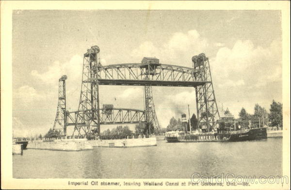 Imperial Oil Steamer Leaving Welland Canal Port Colborne ON Canada