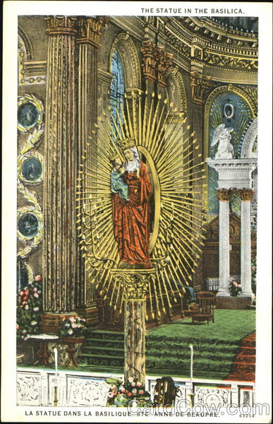 The Statue In The Basilica Ste. Anne de Beaupre PQ Canada