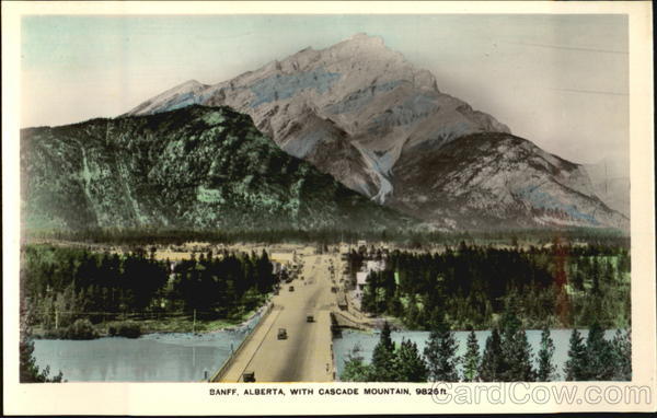 Banff With Cascade Mountain AB Canada Alberta