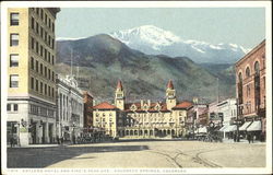 Antlers Hotel And Pike's Peak Ave Postcard