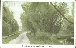 Greetings From Ashboro Postcard