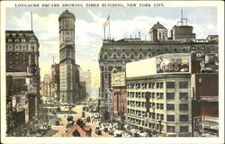 Longacre Square Showing Times Building Postcard