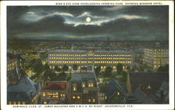 Bird's Eye View Overlooking Hemming Park Showing Windsor Hotel Jacksonville, FL Postcard Postcard