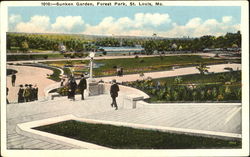 Sunken Garden, Forest Park Postcard