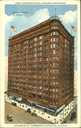 Great Northern Hotel, Jackson Blvd., Dearborn & Quincy Sts. Postcard