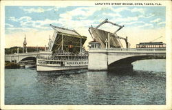Lafayette Street Bridge Open Tampa, FL Postcard Postcard