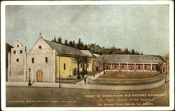 Front of Our Lady, Queen of Angels Church, Los Angeles California Postcard Postcard