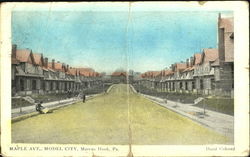 Maple Ave., Model City Postcard