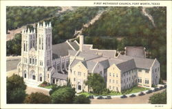 First Methodist Church Fort Worth, TX Postcard Postcard